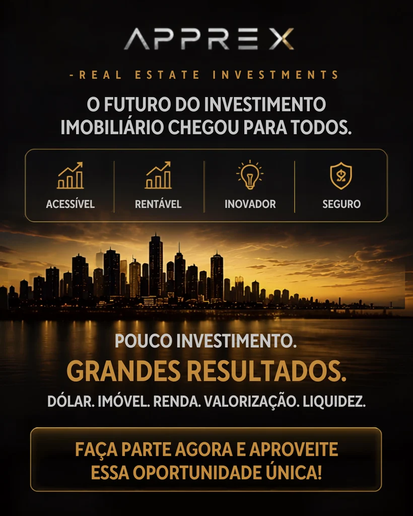 O futuro do investimento imobiliário chegou para todos — acessível, rentável, inovador e seguro